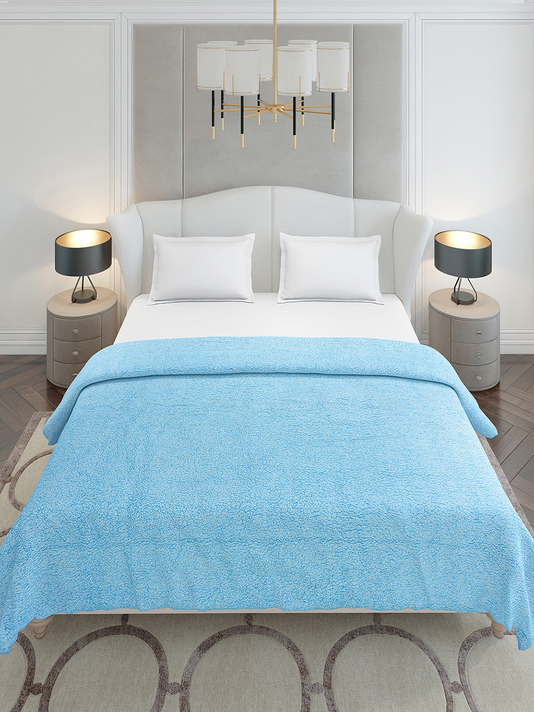 Solid Double Bed 300 GSM Blanket for AC Room - (Scotish)