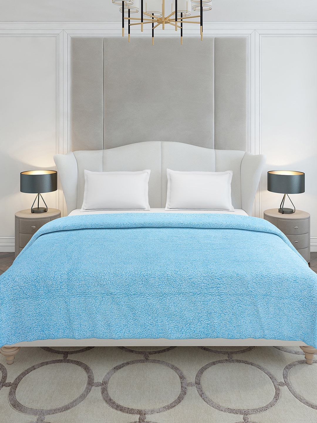 Solid Double Bed 300 GSM Blanket for AC Room - (Scotish)