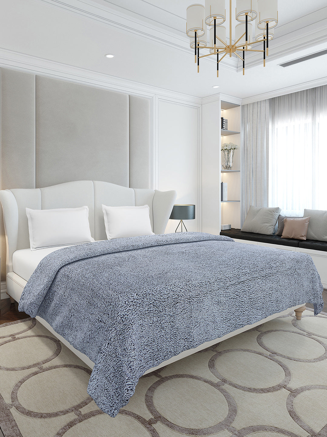 Solid Double Bed 300 GSM Blanket for AC Room - (Scotish)