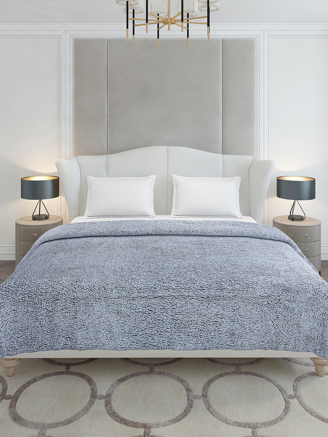 Solid Double Bed 300 GSM Blanket for AC Room - (Scotish)