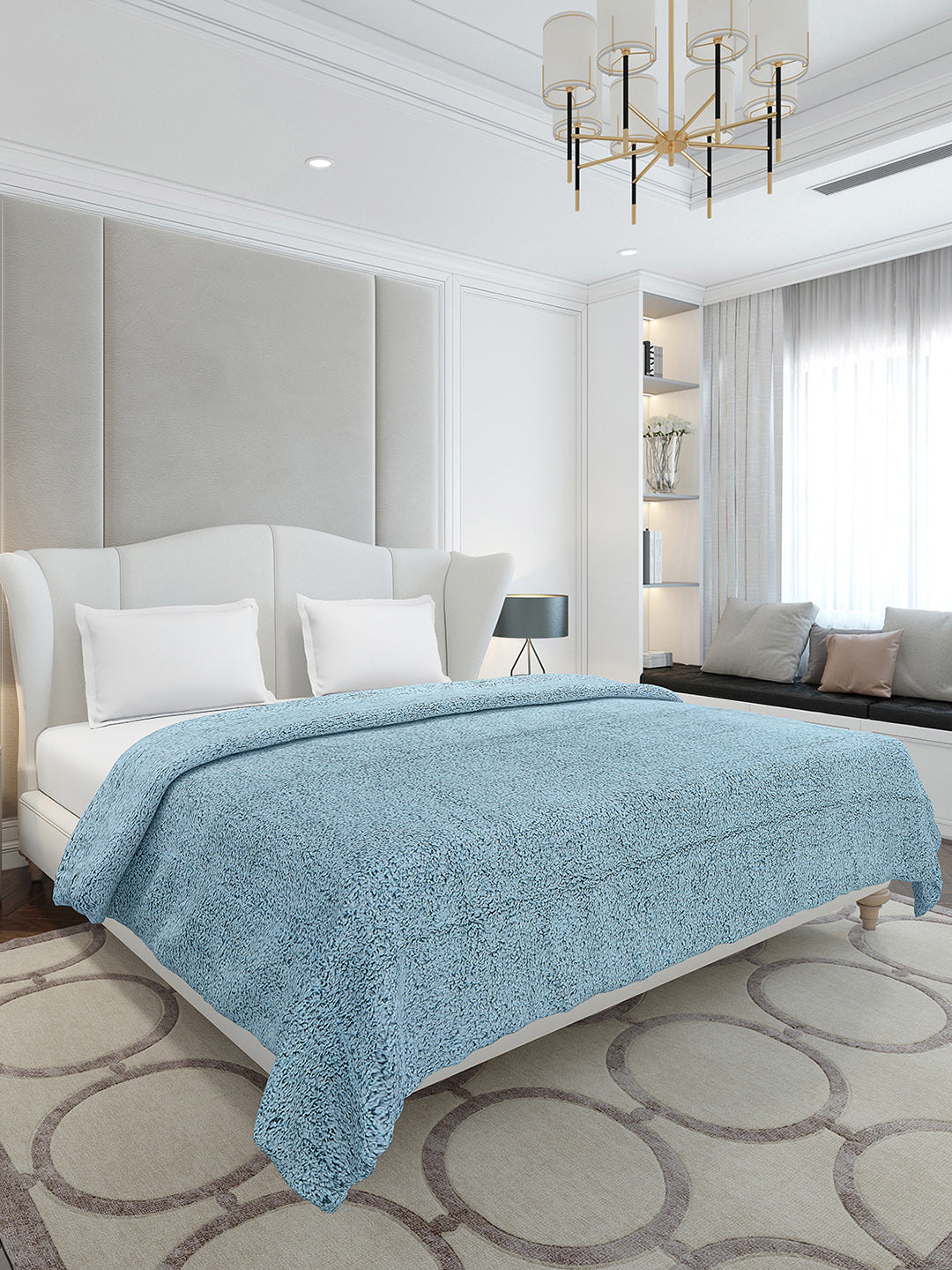 Solid Double Bed 300 GSM Blanket for AC Room - (Scotish)