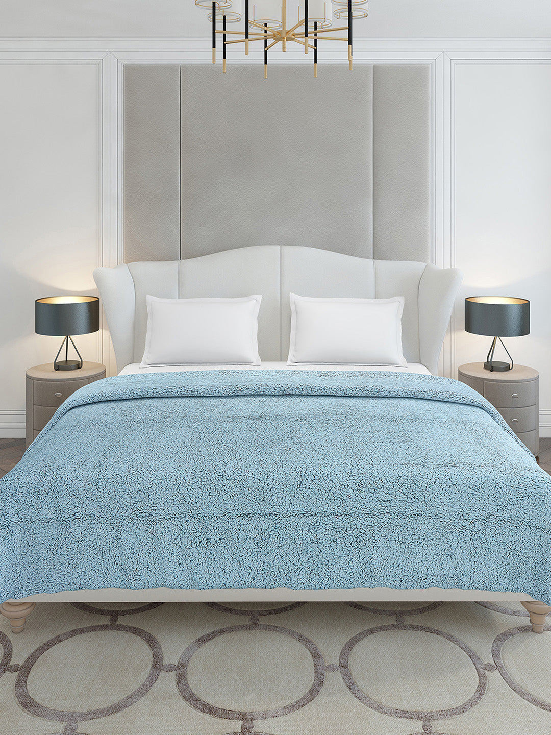 Solid Double Bed 300 GSM Blanket for AC Room - (Scotish)