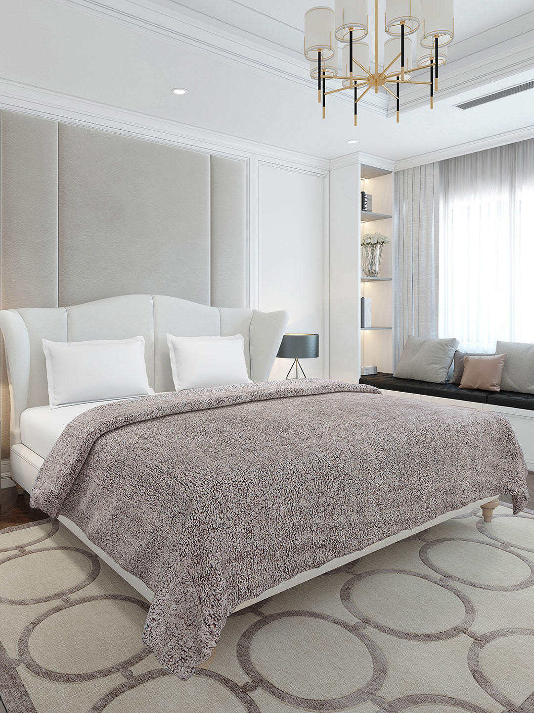 Solid Double Bed 300 GSM Blanket for AC Room - (Scotish)