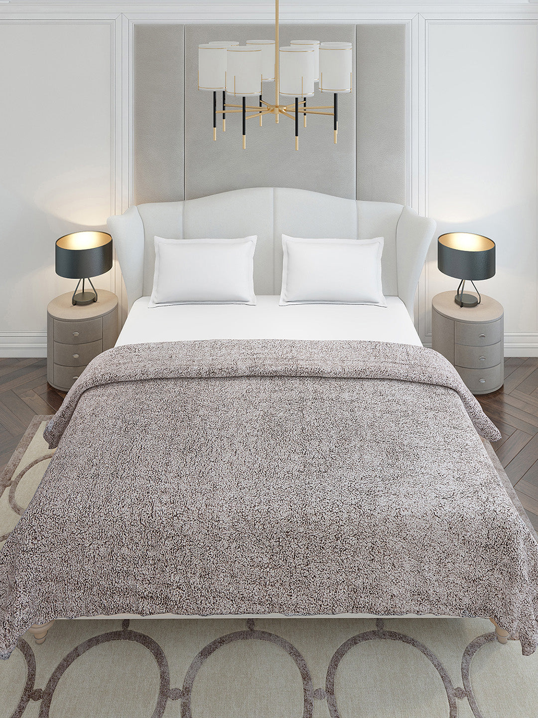Solid Double Bed 300 GSM Blanket for AC Room - (Scotish)