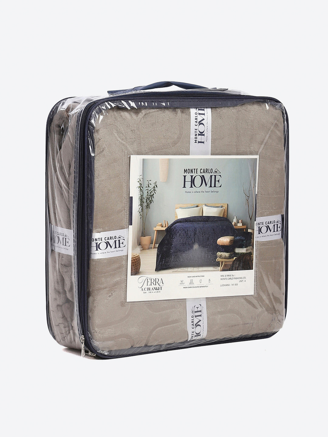 Printed Single Bed 210 GSM Blanket for AC Room - (Terra)