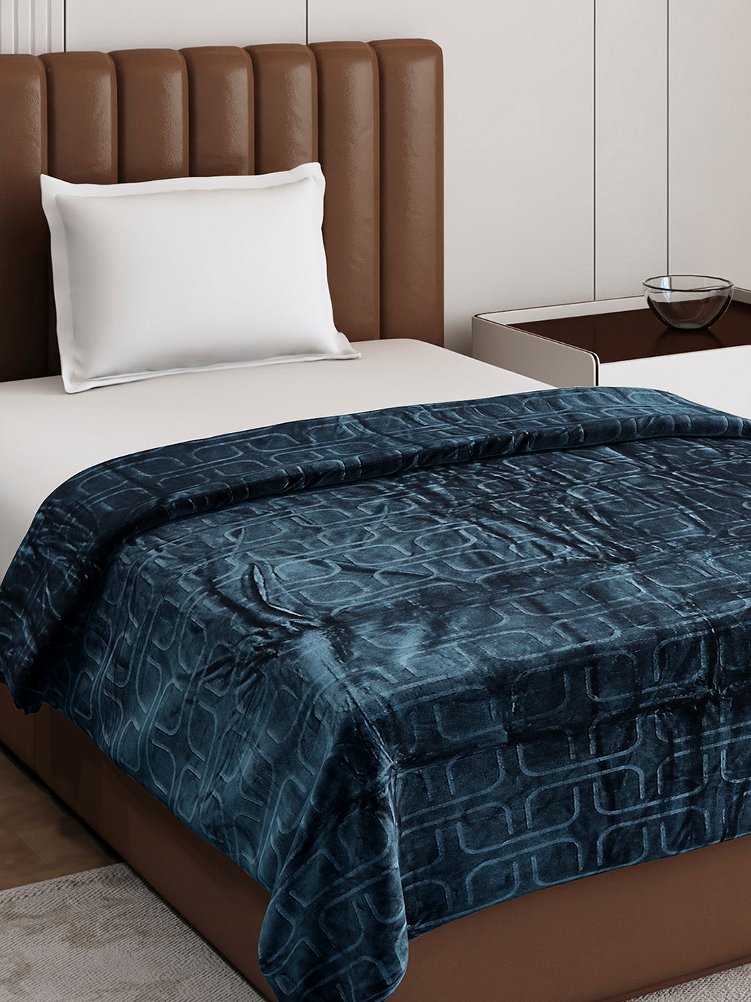 Printed Single Bed 210 GSM Blanket for AC Room - (Terra)