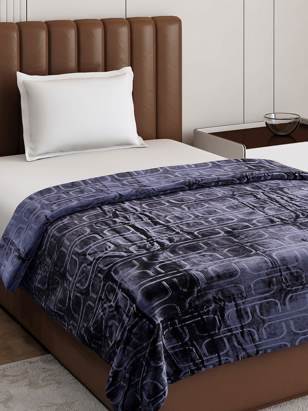 Printed Single Bed 210 GSM Blanket for AC Room - (Terra)