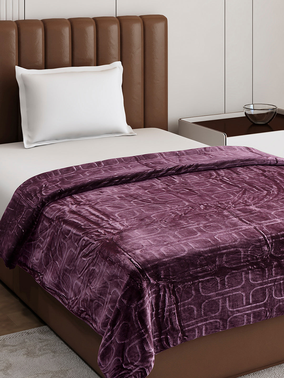 Printed Single Bed 210 GSM Blanket for AC Room - (Terra)