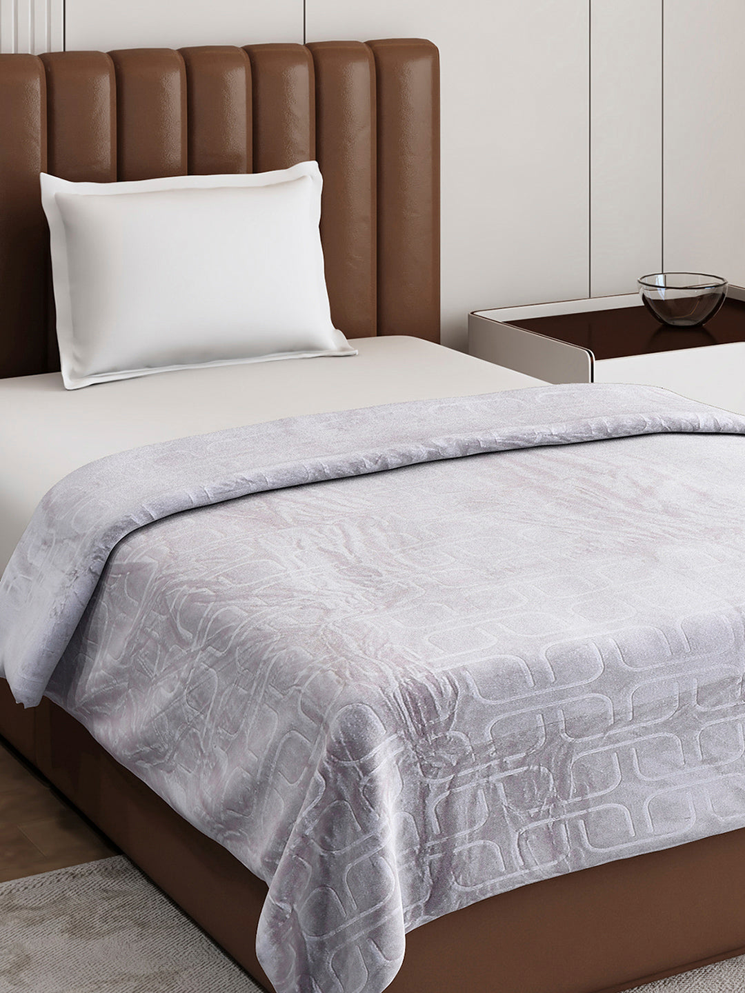 Printed Single Bed 210 GSM Blanket for AC Room - (Terra)