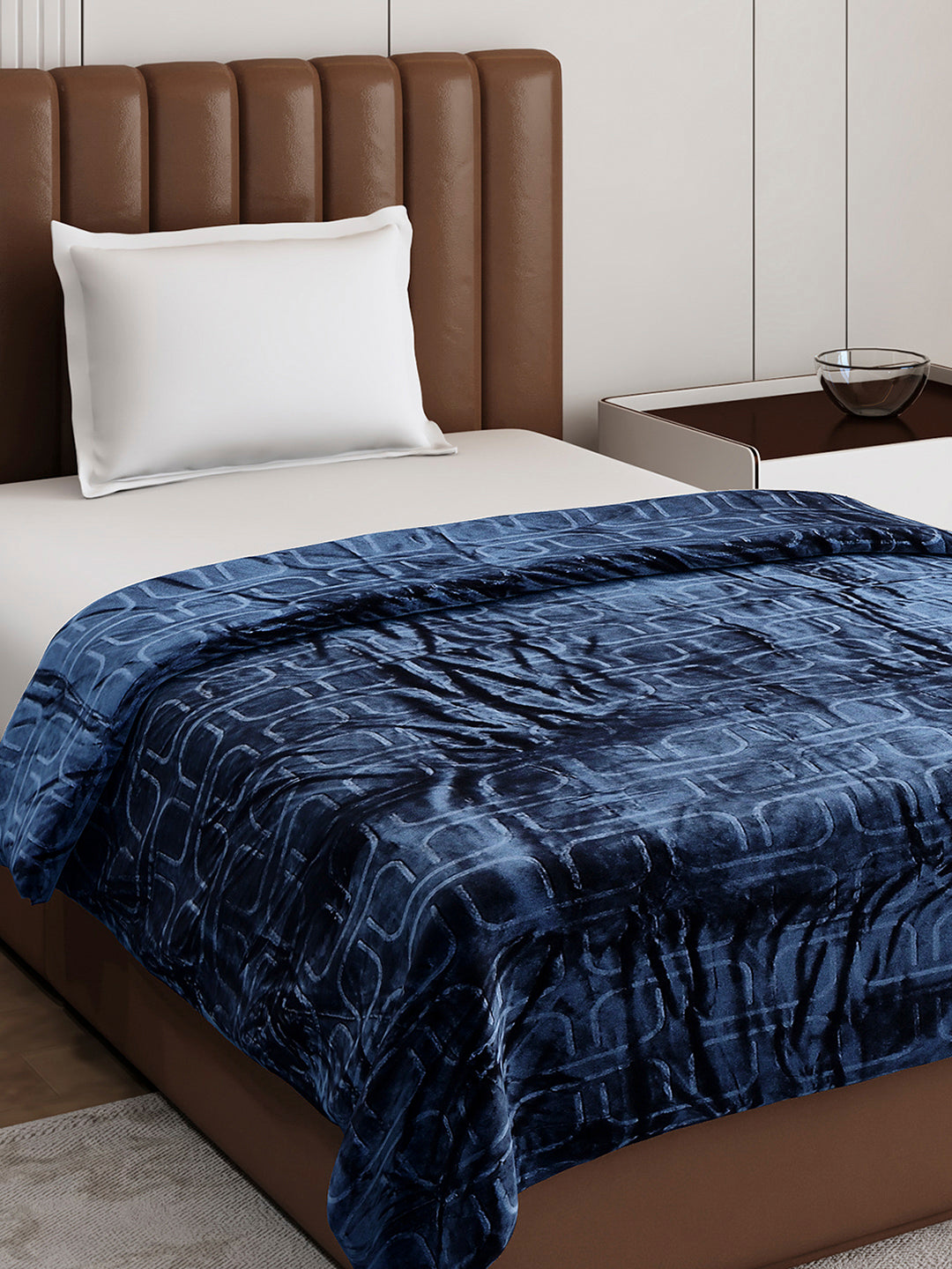 Printed Single Bed 210 GSM Blanket for AC Room - (Terra)