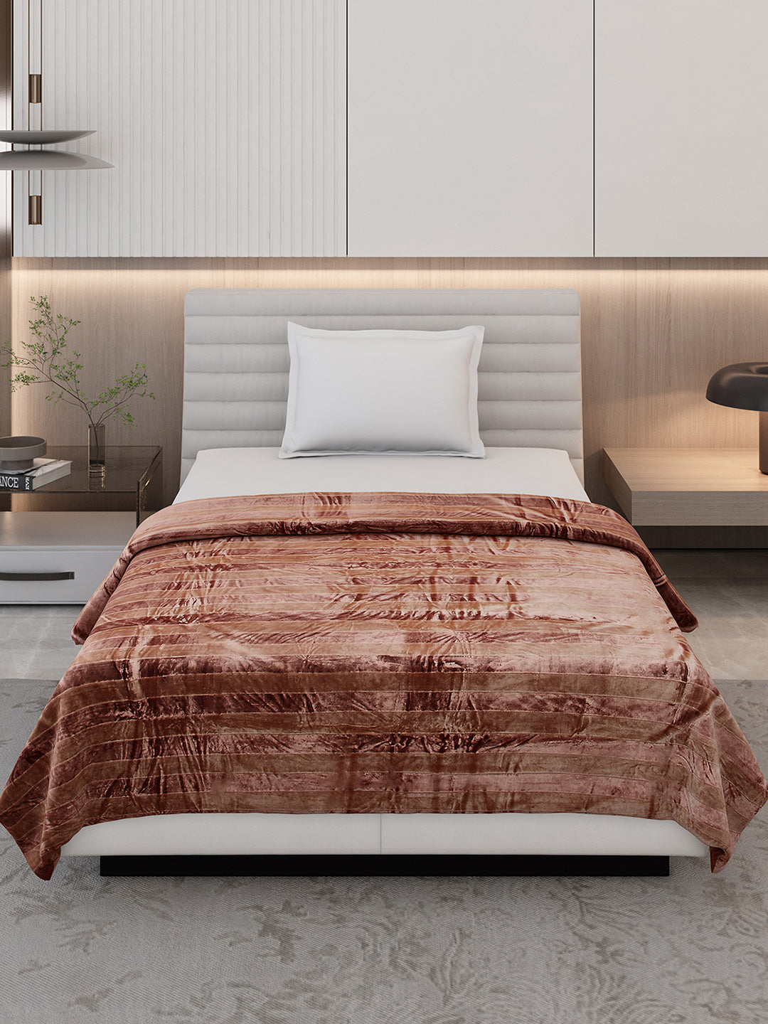 Striped Single Bed 300 GSM Blanket for AC Room - (Tribal)
