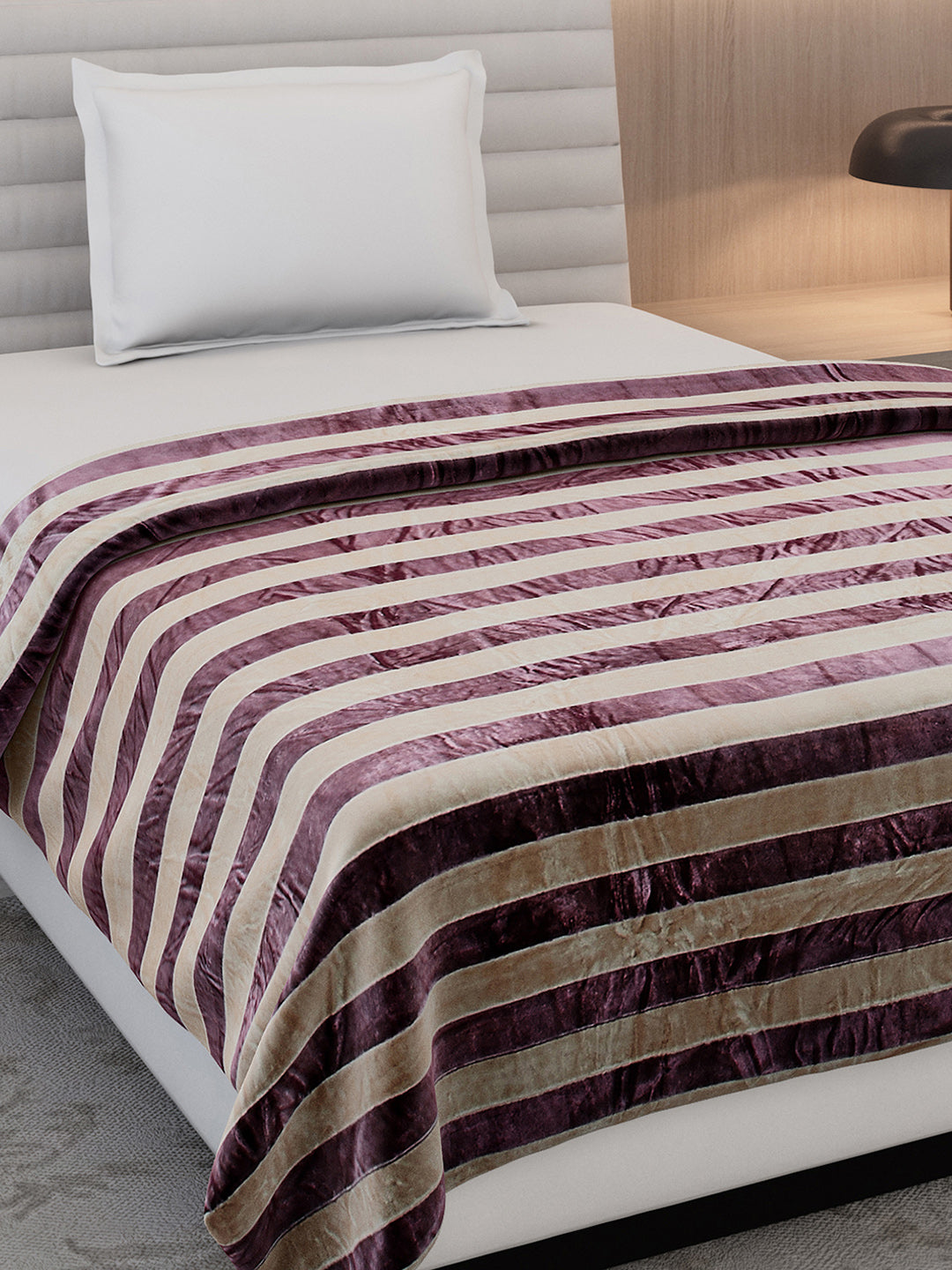 Striped Single Bed 300 GSM Blanket for AC Room - (Tribal)