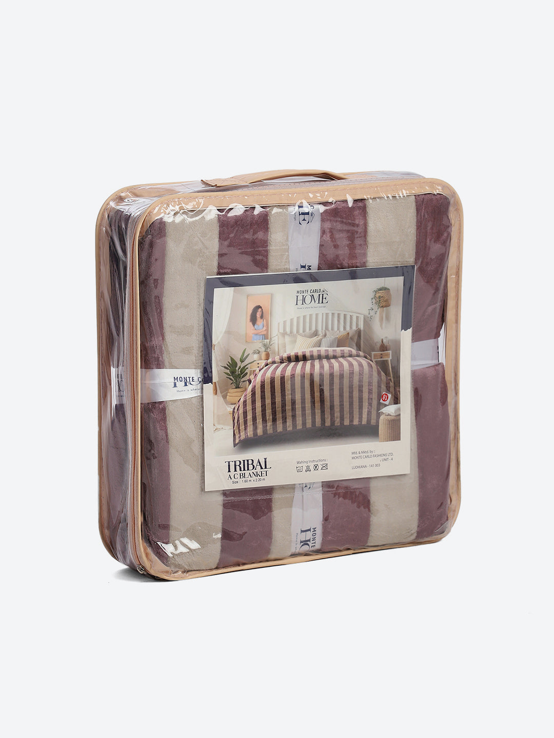 Striped Single Bed 300 GSM Blanket for AC Room - (Tribal)