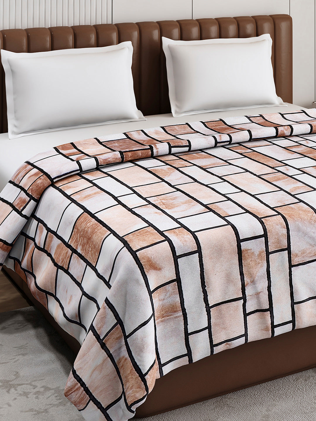 Printed Double Bed 300 GSM Blanket for AC Room - (Tulip)