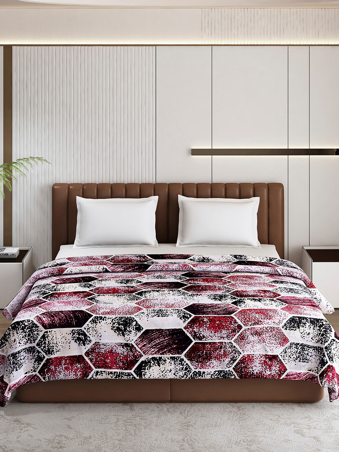 Printed Double Bed 300 GSM Blanket for AC Room - (Tulip)