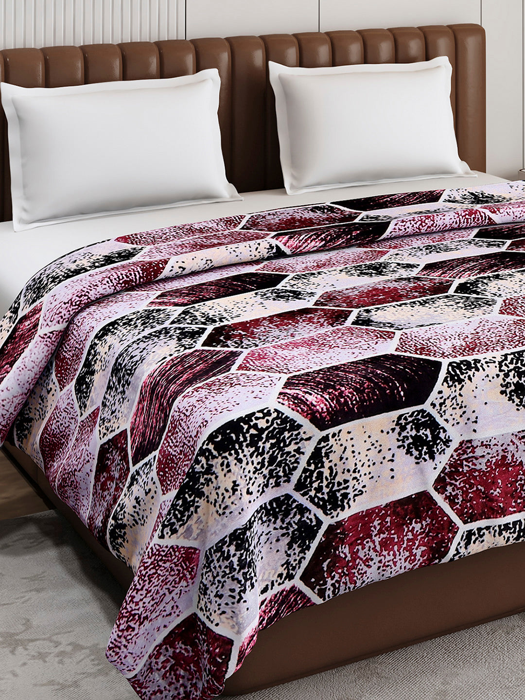 Printed Double Bed 300 GSM Blanket for AC Room - (Tulip)