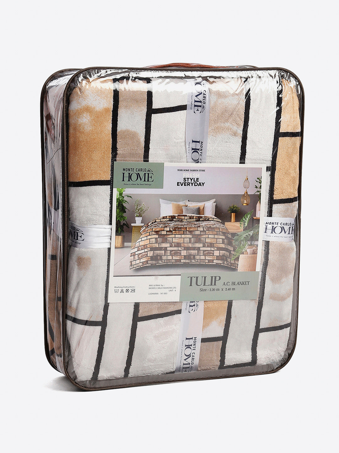 Printed Double Bed 300 GSM Blanket for AC Room - (Tulip)