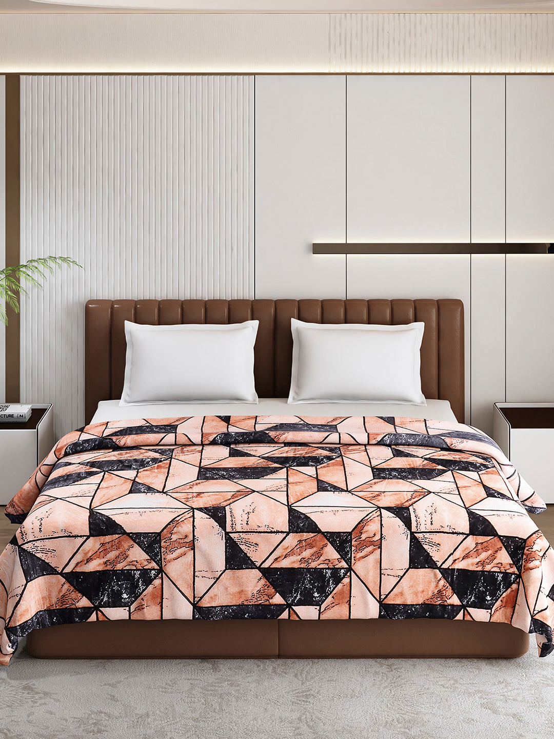 Printed Double Bed 300 GSM Blanket for AC Room - (Tulip)