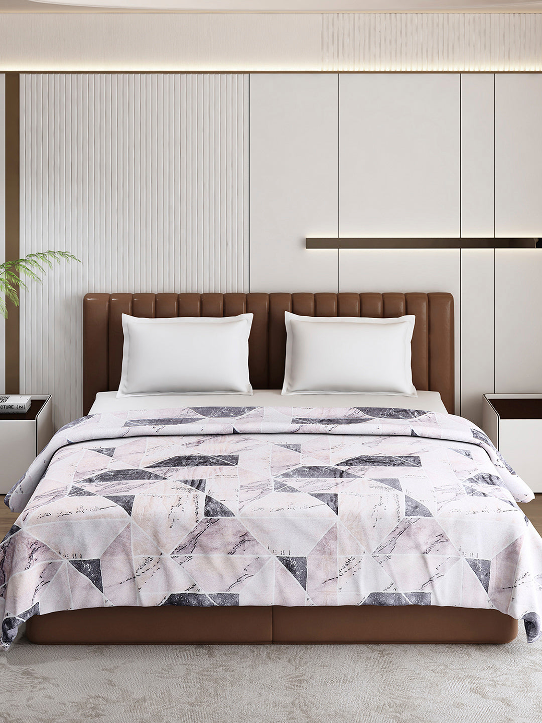 Printed Double Bed 300 GSM Blanket for AC Room - (Tulip)