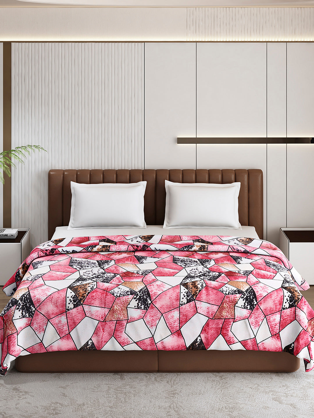 Printed Double Bed 300 GSM Blanket for AC Room - (Tulip)