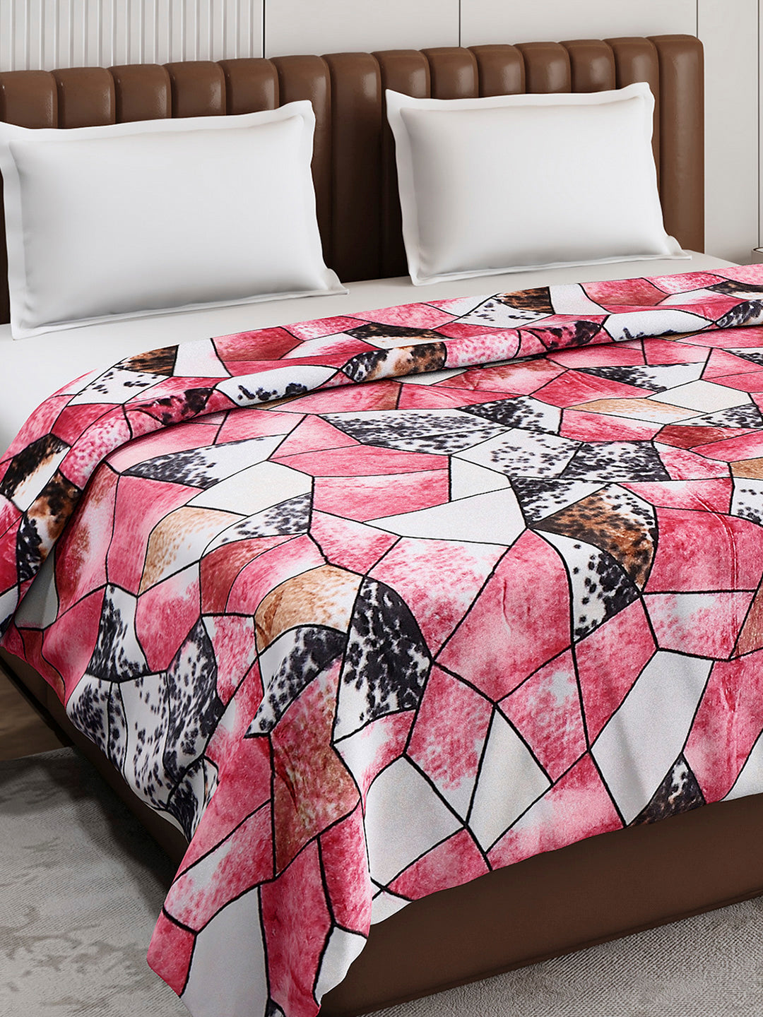 Printed Double Bed 300 GSM Blanket for AC Room - (Tulip)