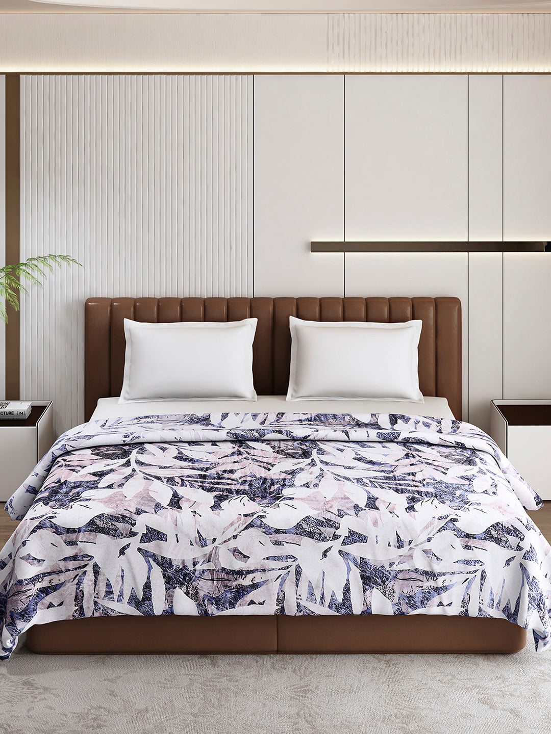 Printed Double Bed 300 GSM Blanket for AC Room - (Tulip)