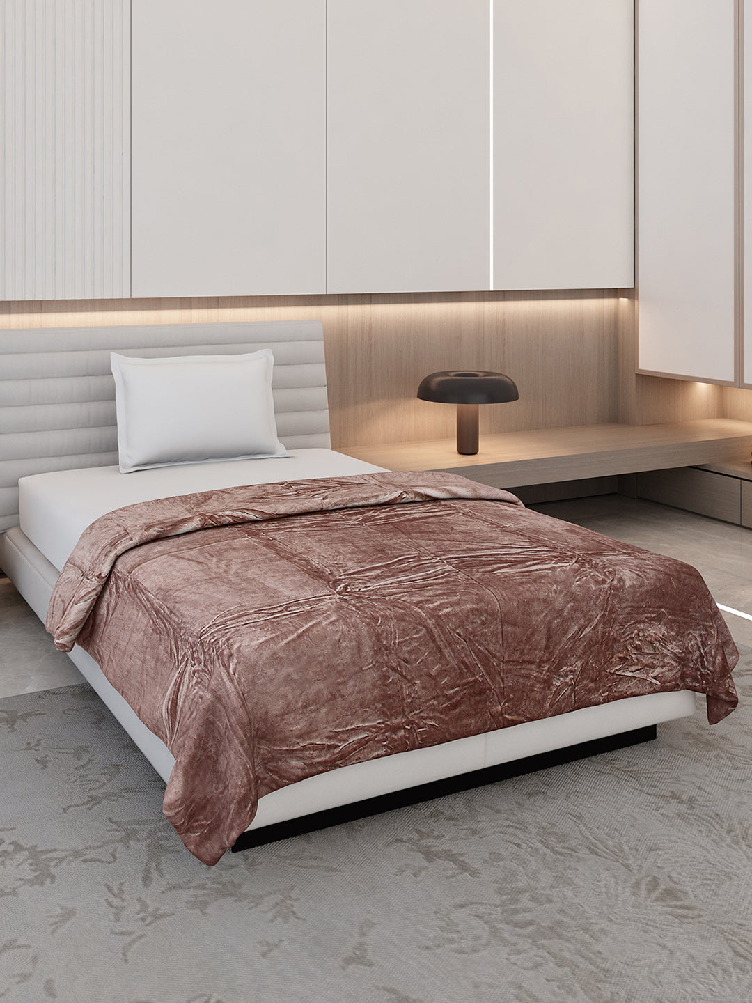 Solid Single Bed 300 GSM Blanket for AC Room - (Vivid)