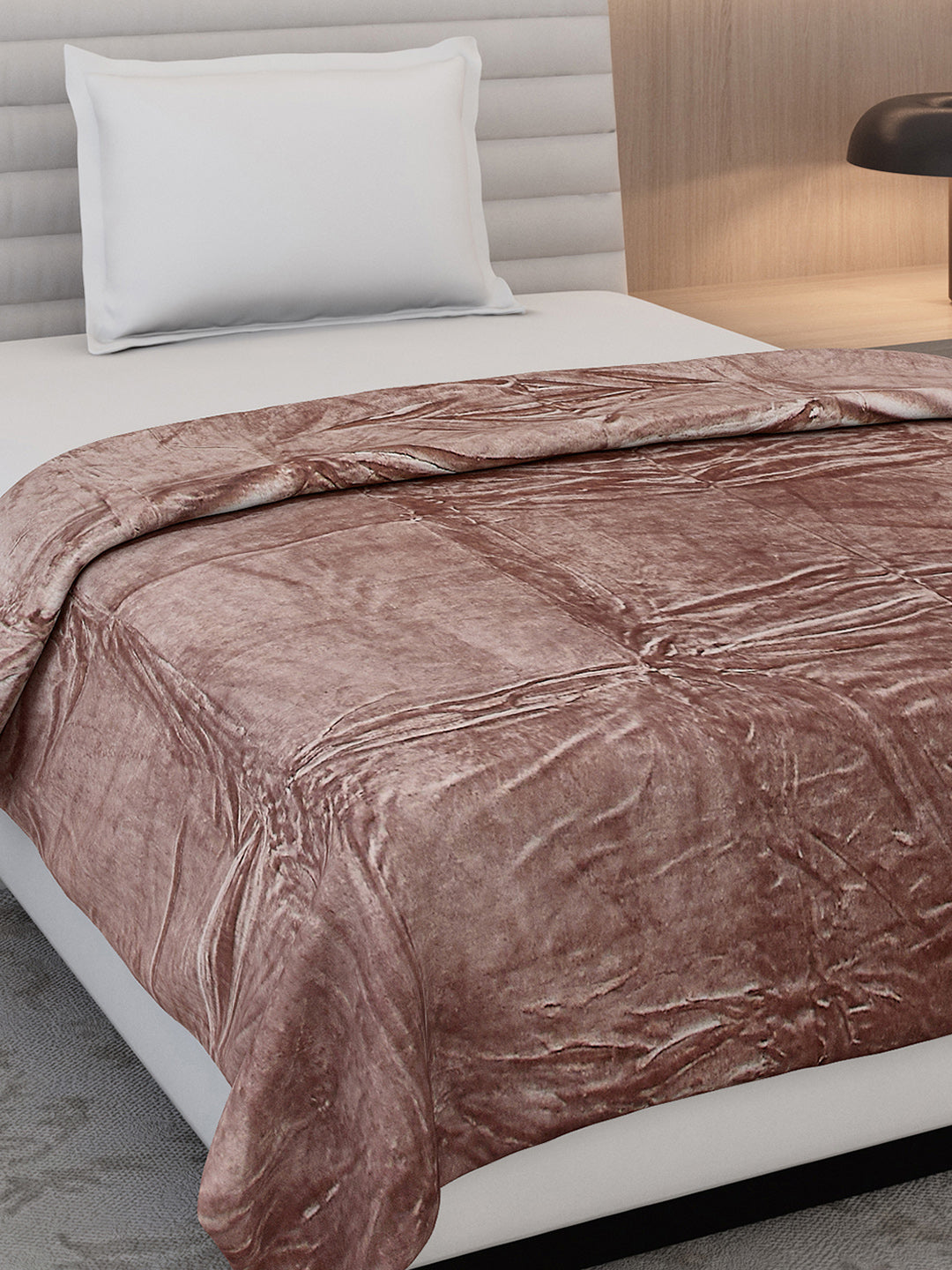 Solid Single Bed 300 GSM Blanket for AC Room - (Vivid)