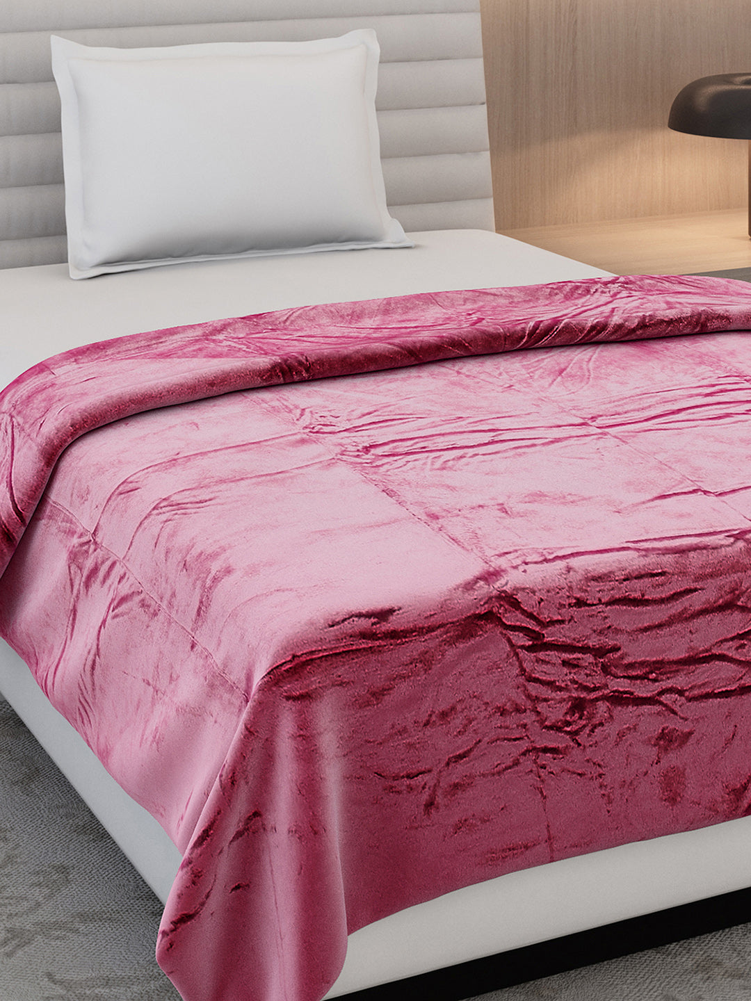 Solid Single Bed 300 GSM Blanket for AC Room - (Vivid)