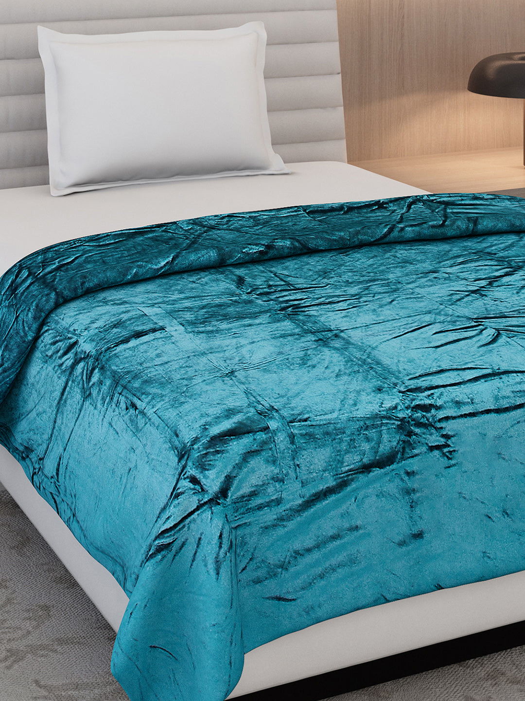 Solid Single Bed 300 GSM Blanket for AC Room - (Vivid)
