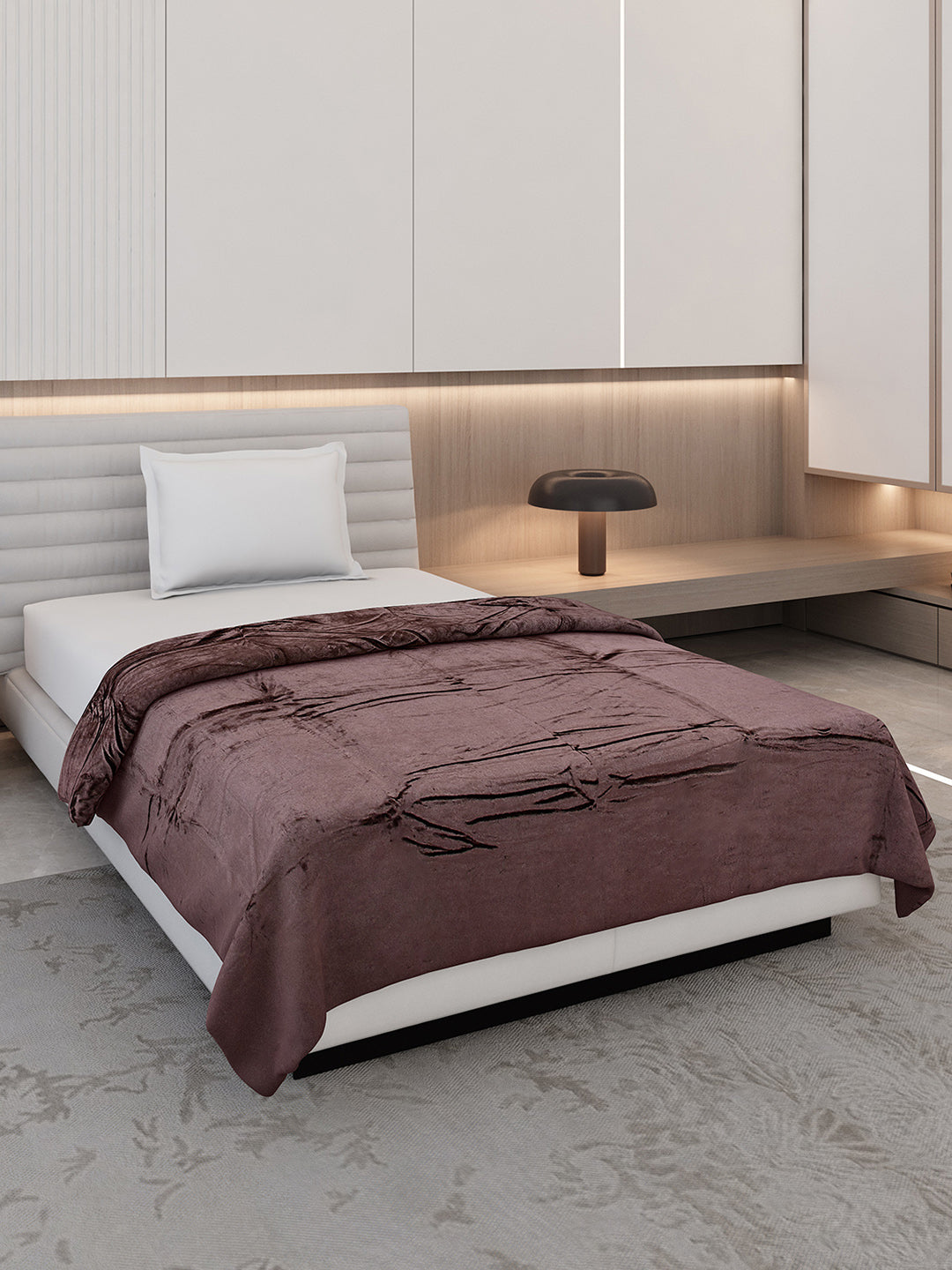Solid Single Bed 300 GSM Blanket for AC Room - (Vivid)
