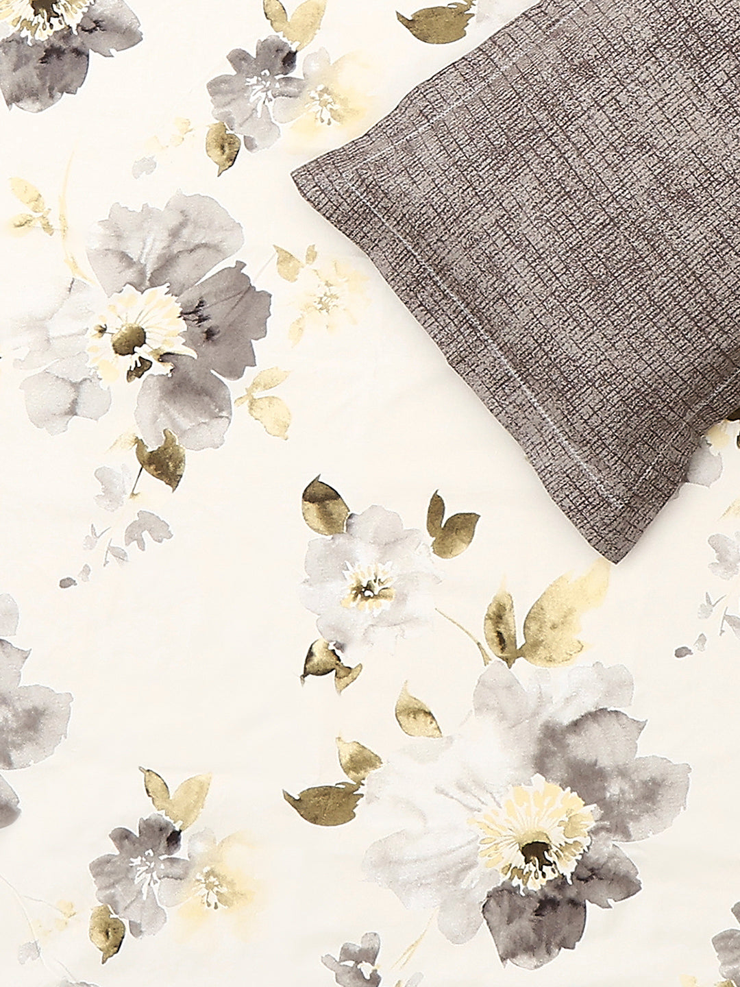 110 GSM Polyester Double Bed 1 Bedsheet with 2 Pillow Cover (Aromatica)