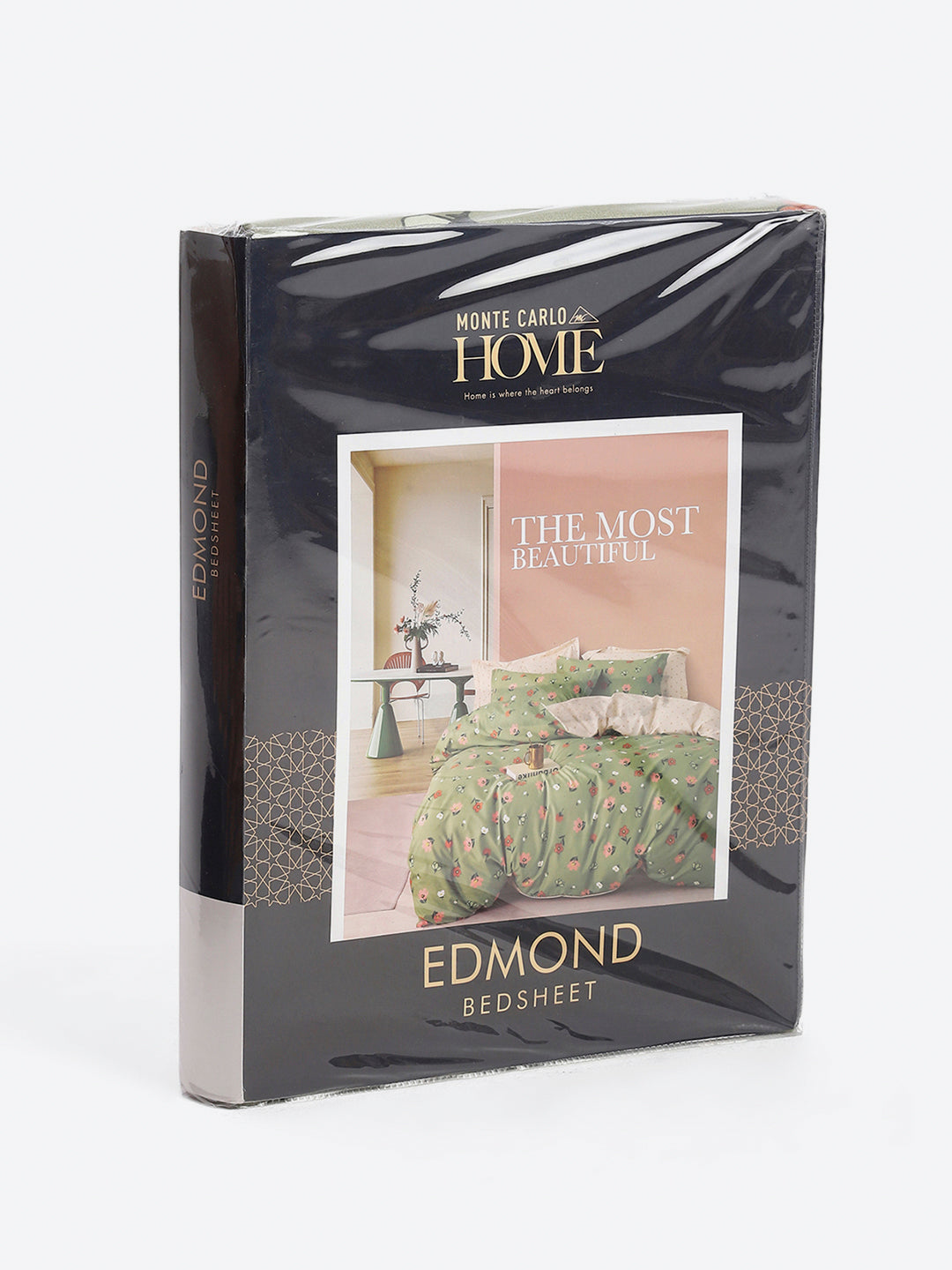 130 GSM Polyester King Size 1 Bedsheet with 2 Pillow Covers (Edmond)