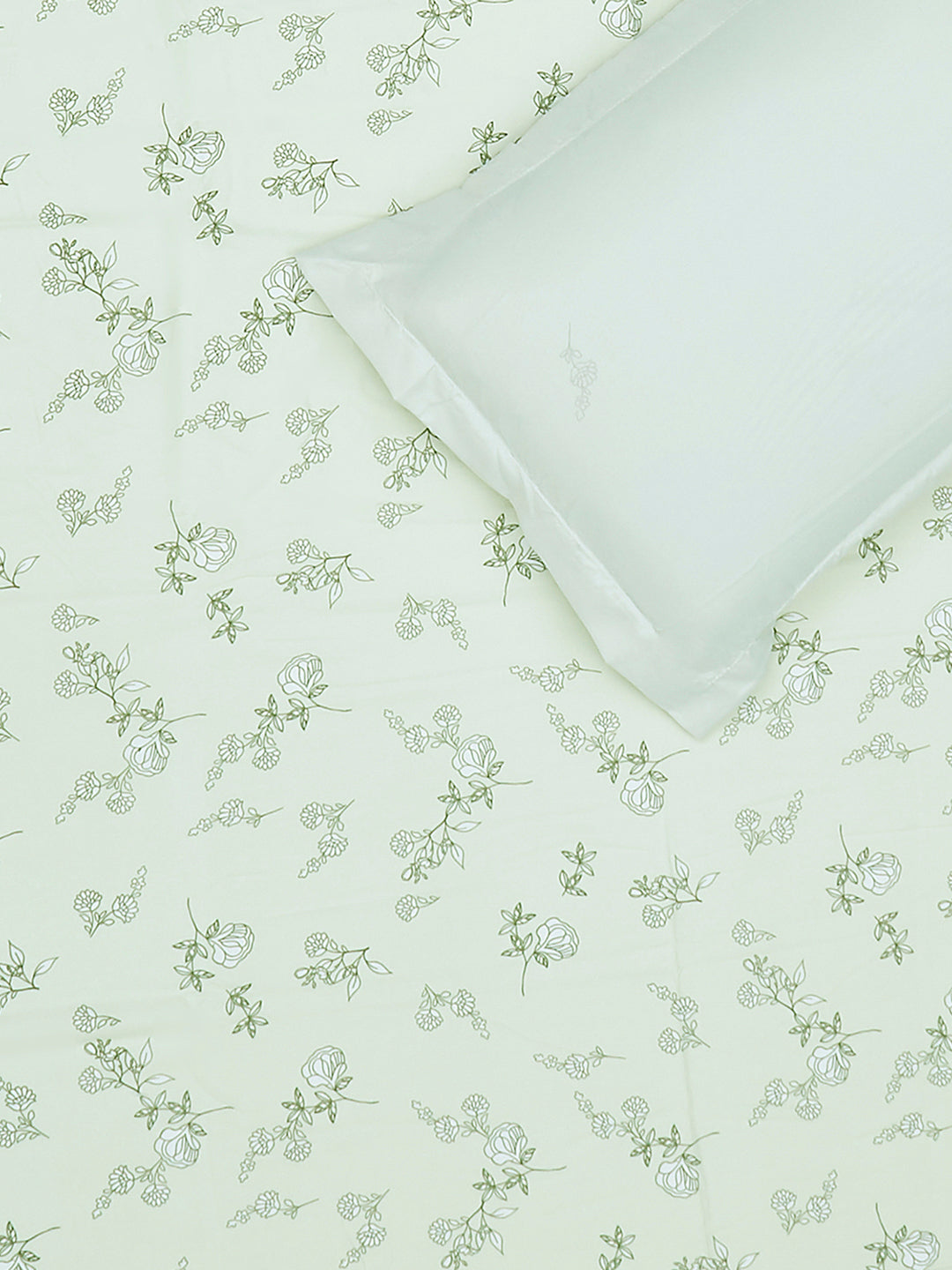 130 GSM Polyester King Size 1 Bedsheet with 2 Pillow Covers (Edmond)