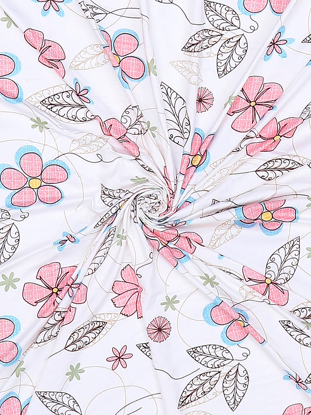 130 GSM Polyester King Size 1 Bedsheet with 2 Pillow Covers (Edmond)