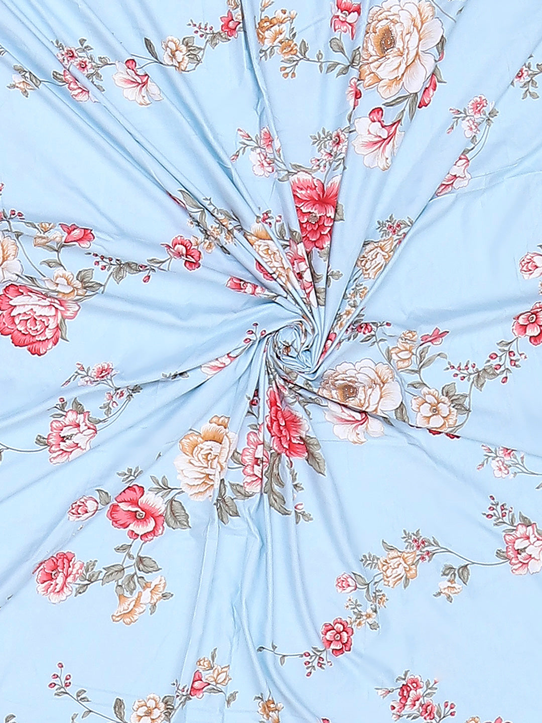 130 GSM Polyester King Size 1 Bedsheet with 2 Pillow Covers (Edmond)