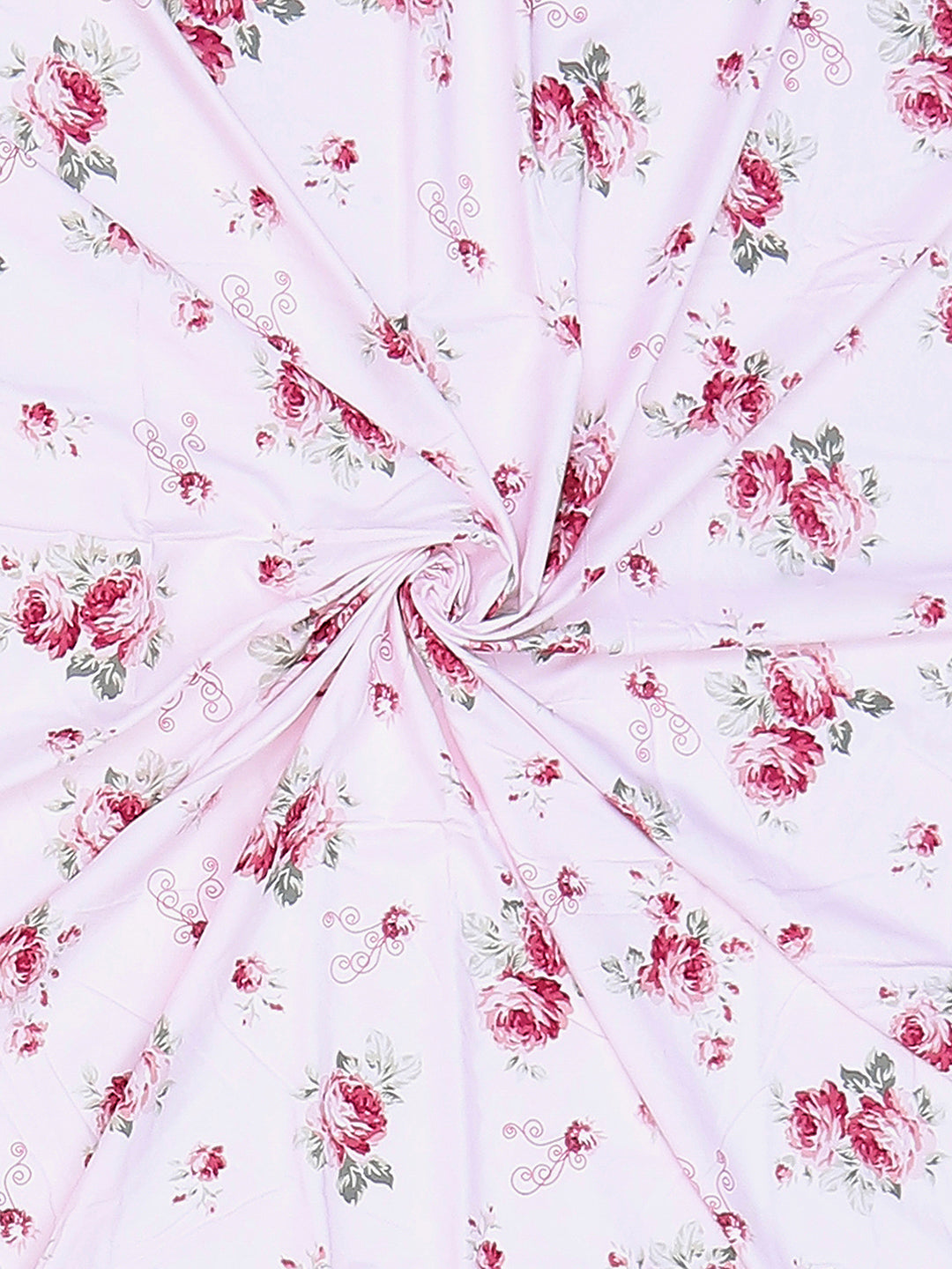 130 GSM Polyester King Size 1 Bedsheet with 2 Pillow Covers (Edmond)