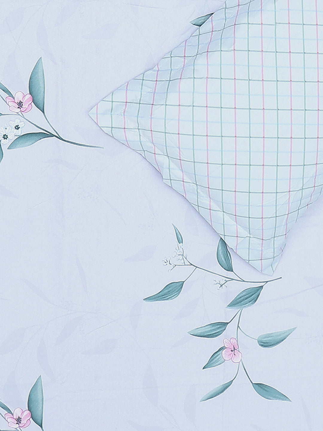 130 GSM Polyester King Size 1 Bedsheet with 2 Pillow Covers (Edmond)