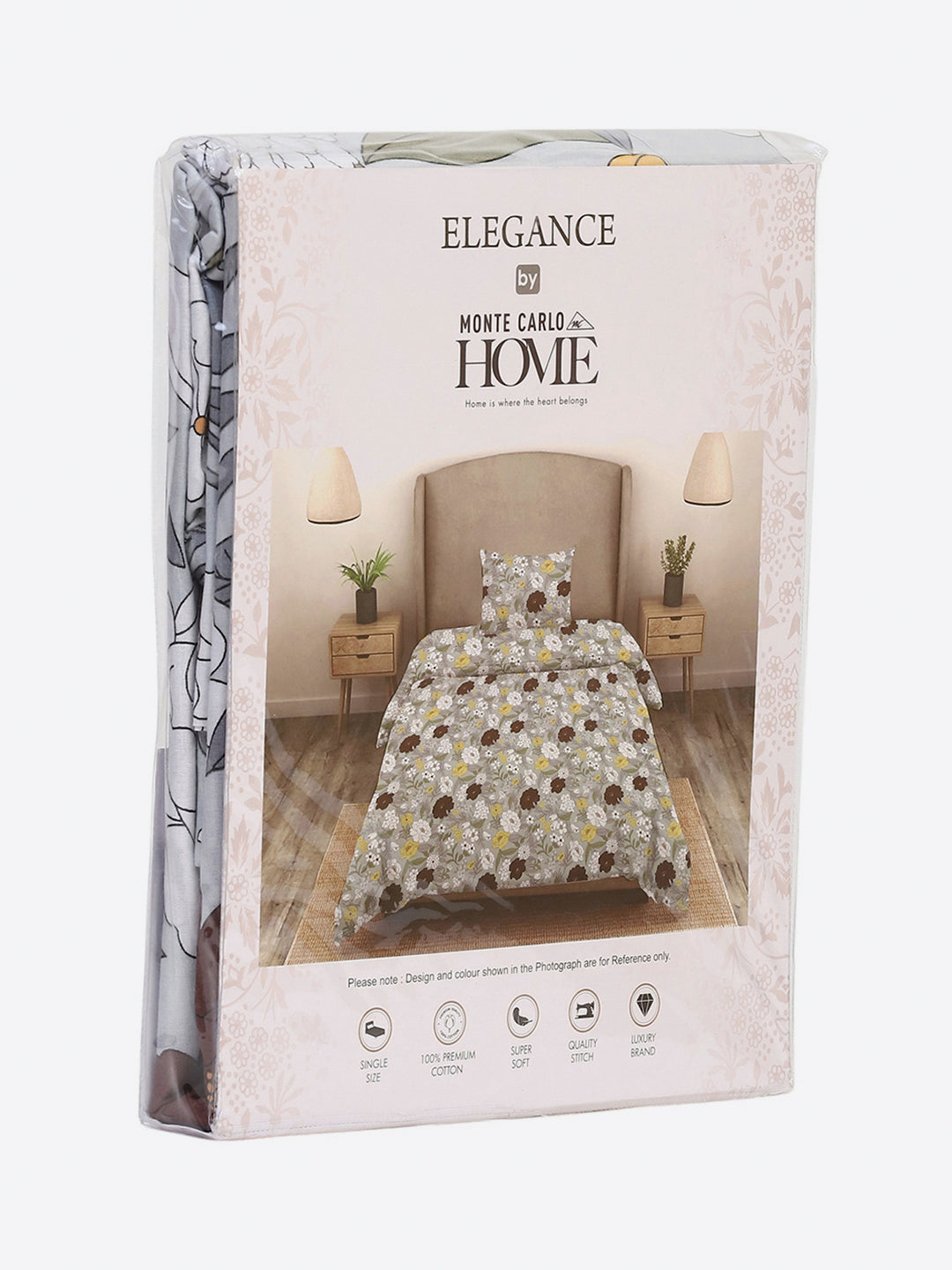 104 TC Cotton Single Bedsheet with 1 Pillow Cover (Elegance)