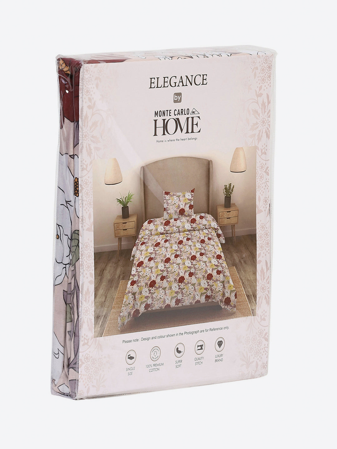 104 TC Cotton Single Bedsheet with 1 Pillow Cover (Elegance)