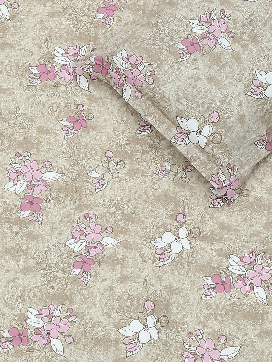 104 TC Cotton Single Bedsheet with 1 Pillow Cover (Elegance)