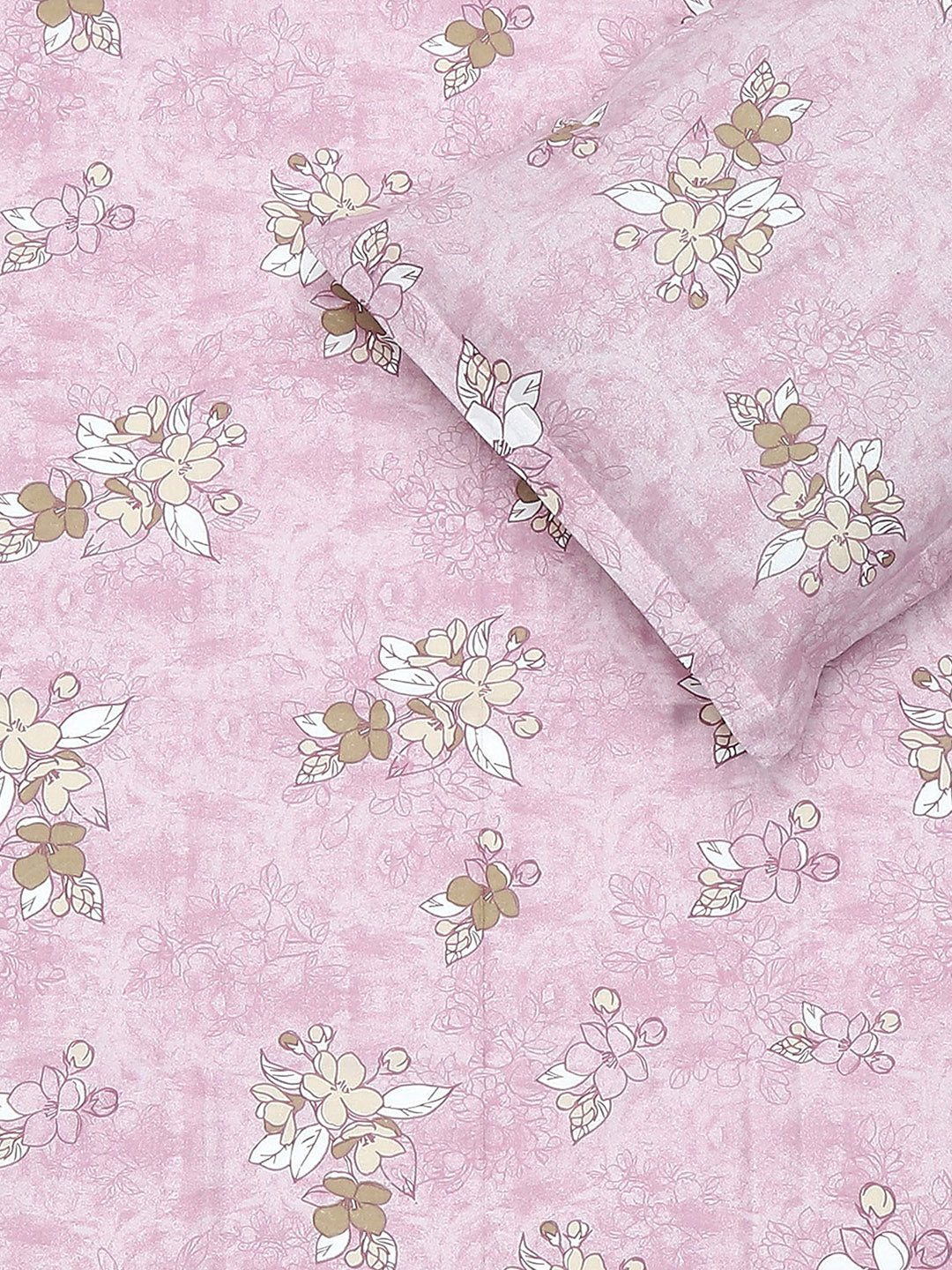 104 TC Cotton Single Bedsheet with 1 Pillow Cover (Elegance)