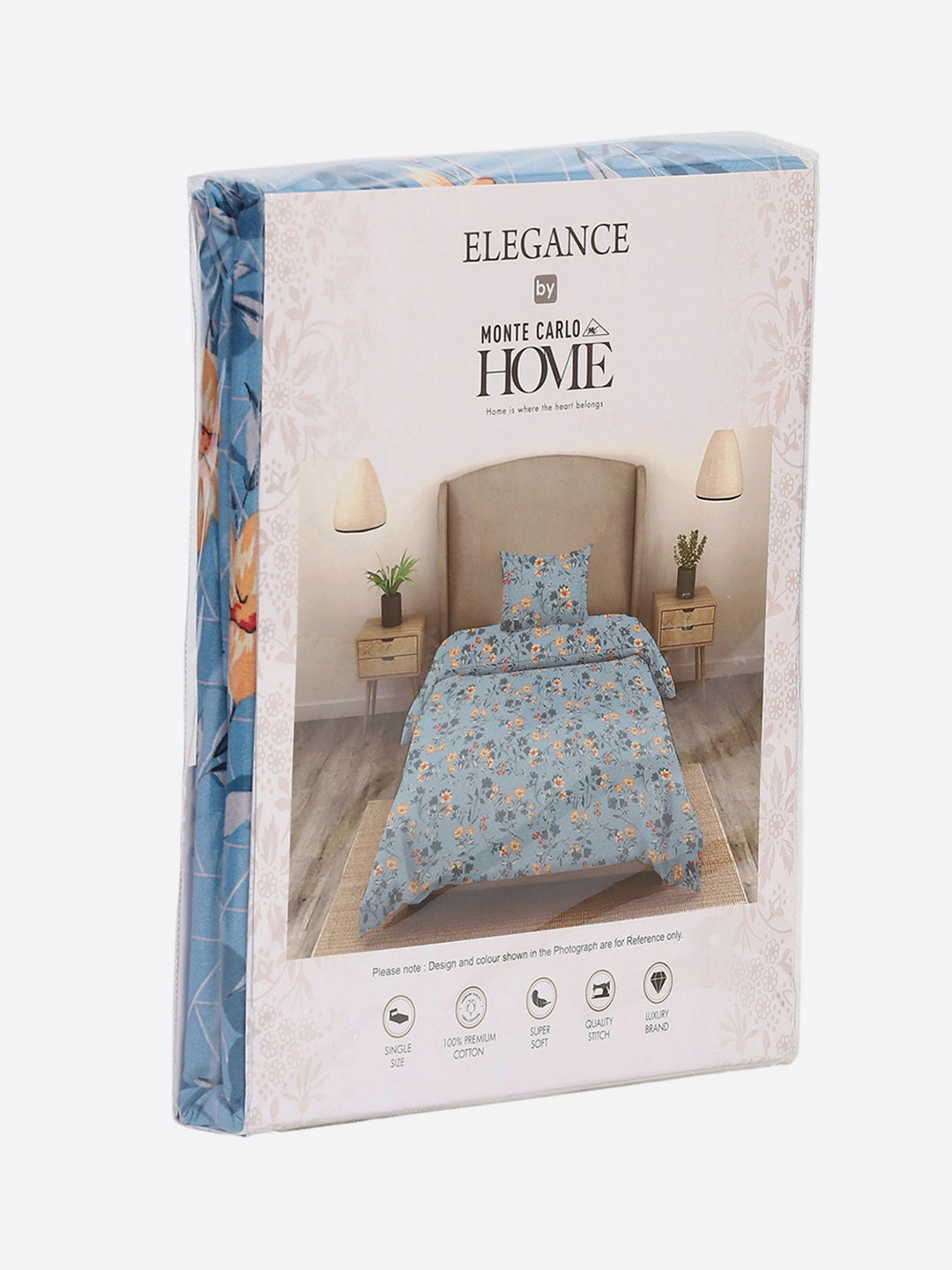 104 TC Cotton Single Bedsheet with 1 Pillow Cover (Elegance)