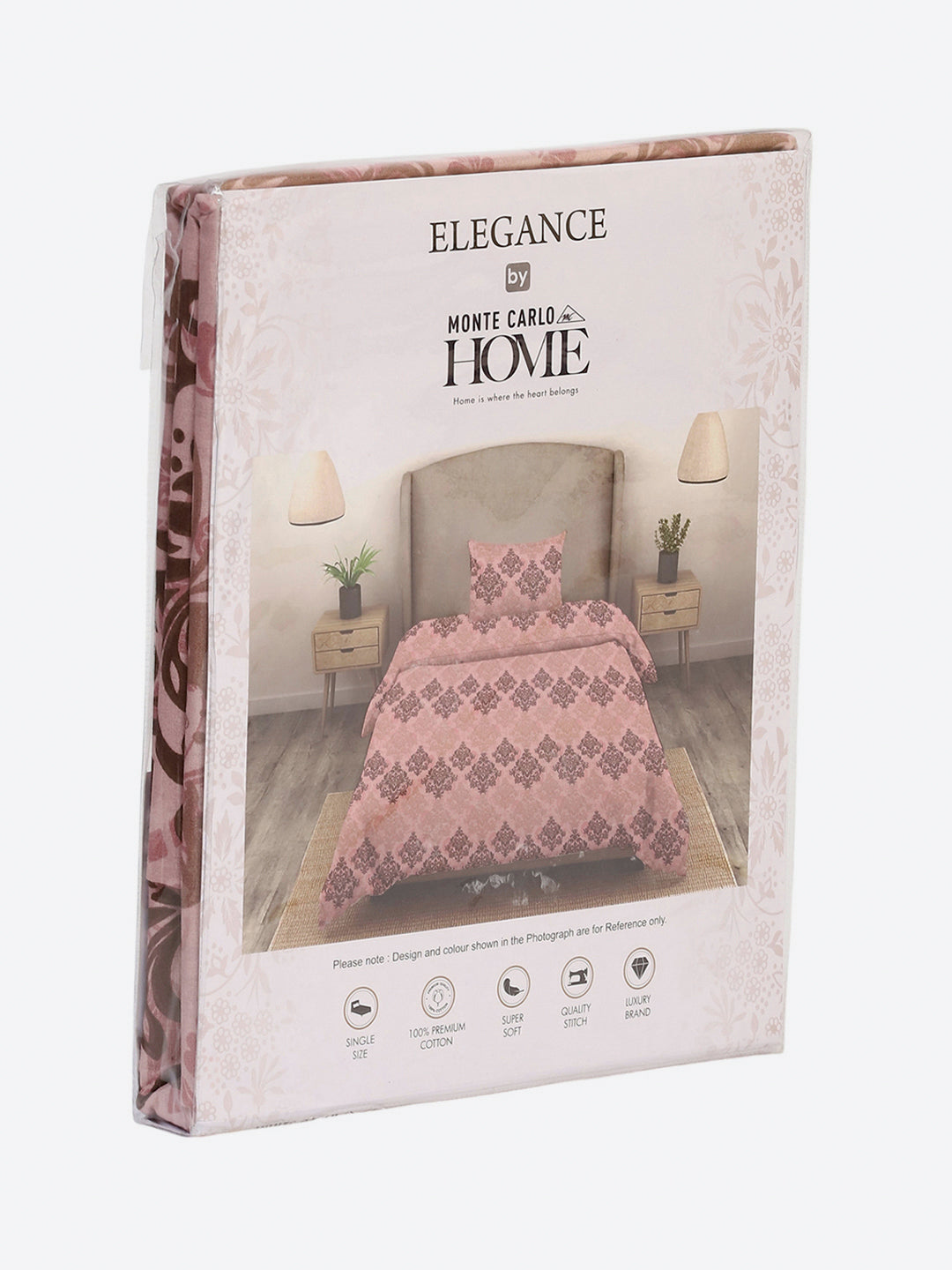 104 TC Cotton Single Bedsheet with 1 Pillow Cover (Elegance)