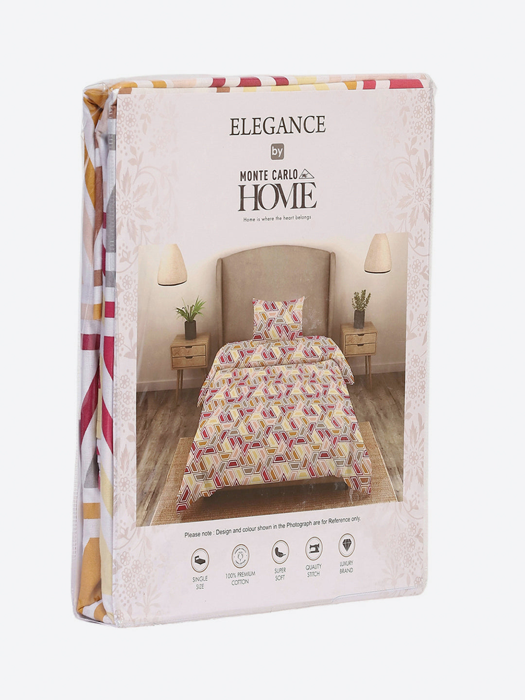 104 TC Cotton Single Bedsheet with 1 Pillow Cover (Elegance)