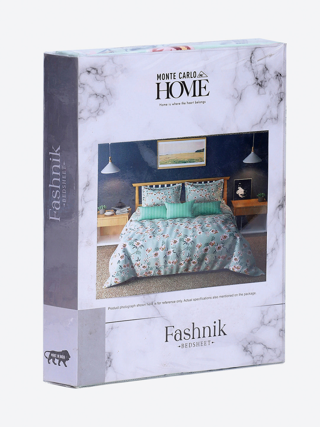 130 GSM Polyester Double Bed 1 Bedsheet with 2 Pillow Covers (Fashnik)