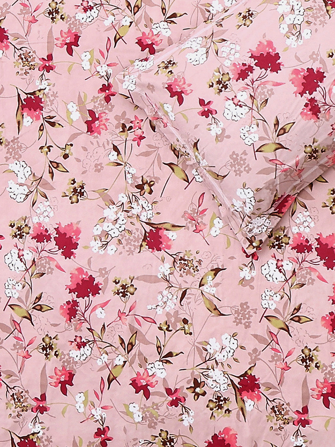 130 GSM Polyester Double Bed 1 Bedsheet with 2 Pillow Covers (Fashnik)