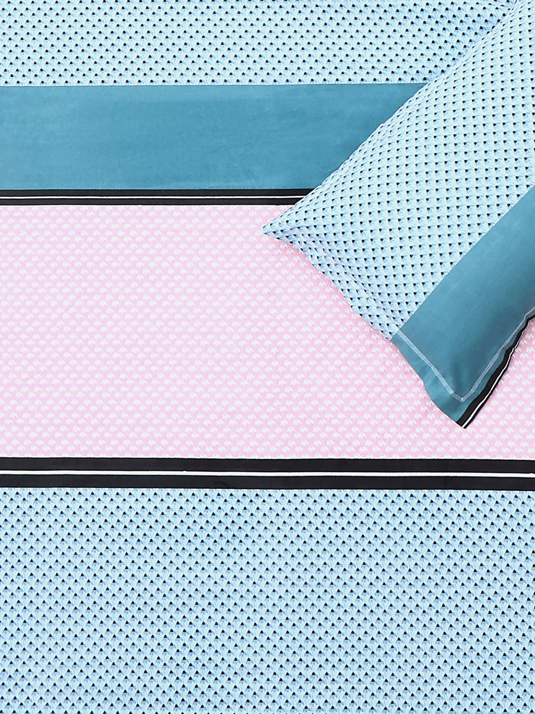 130 GSM Polyester Double Bed 1 Bedsheet with 2 Pillow Covers (Fashnik)