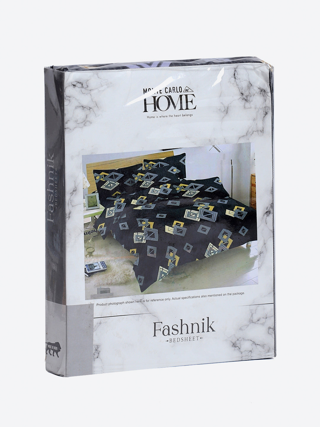 130 GSM Polyester Double Bed 1 Bedsheet with 2 Pillow Covers (Fashnik)