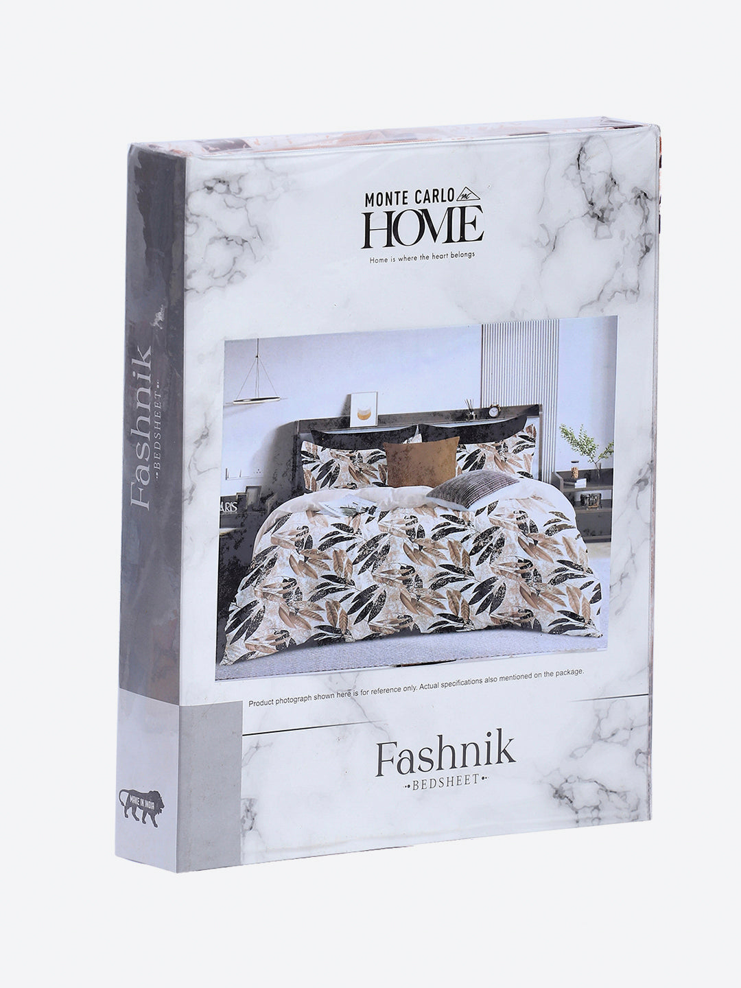 130 GSM Polyester Double Bed 1 Bedsheet with 2 Pillow Covers (Fashnik)
